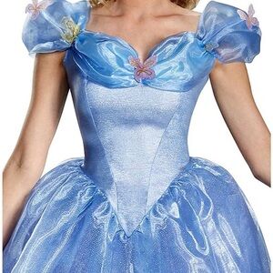 Disney Women's Cinderella Movie Adult Deluxe Costume Dress Sparkly Blue M